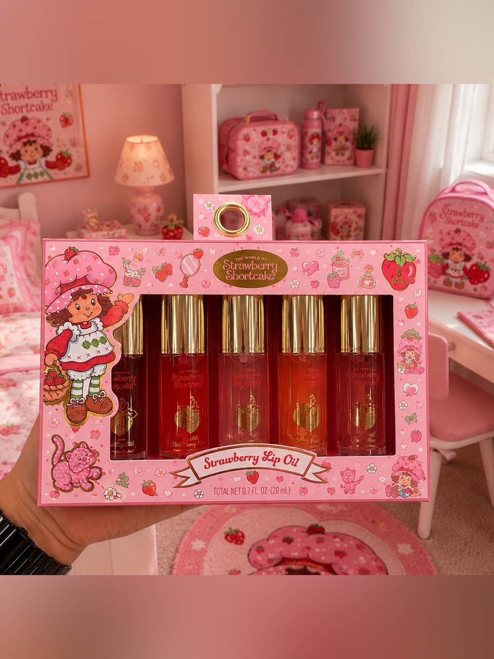 Strawberry Shortcake Pink Strawberry Lip Oil Set